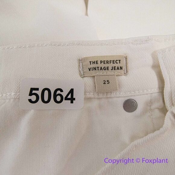 NEW Madewell The High-Rise Perfect Vintage Jean in‎ Tile White, 25 - Picture 13 of 15
